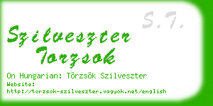 szilveszter torzsok business card